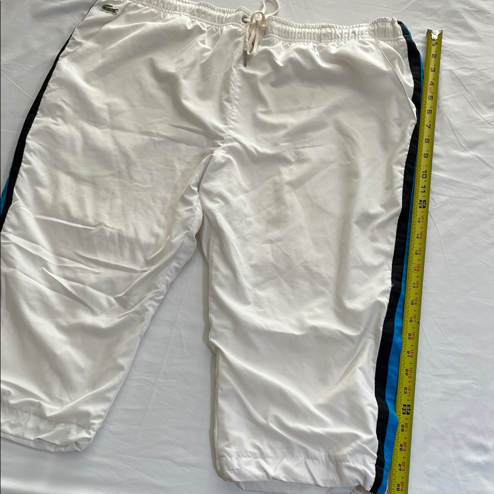 Lacoste White Joggers with Blue and Black Stripes - Picture 8 of 13